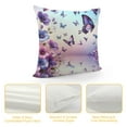 thumbnail image 4 of Nawypu Throw Pillow Cover Butterfly Purple Animal Flower Wings Dream Fantasy Water White Decorative Pillow Case Home Decor Square Pillowcase, 4 of 5