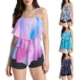 thumbnail image 5 of Womens Tankini Set with Boyshorts Tummy Control Two Piece Swimsuit Flowy Tankini Top with Bottoms Performance Athletic Bathing Suit, 5 of 8