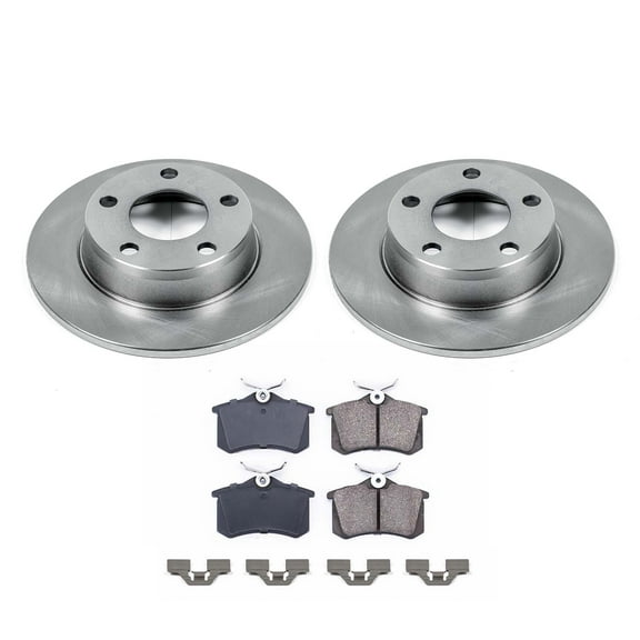 Ultimate Brakes Rear Ceramic Brake Pad and Rotor Kit with Hardware WM80348