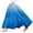 Blue, variant on LUOGENLI Skirt Women's Summer Printed Linen Wrap Skirt Elastic Waist A Line Boho Beach Skirt Flowy Long Maxi Skirt for Vacation Long Skirts for Women High Waist Coffee M