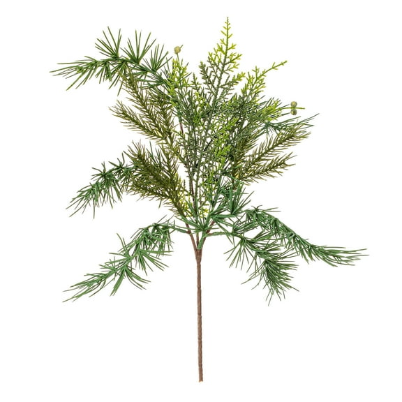 Vickerman 18" Artificial Mixed Fern Cedar Spray. Includes 6 sprays per pack.