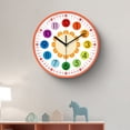 thumbnail image 3 of Eoperou Wall Clock Scientific Design Easy to Read Silent Non-Ticking - Battery Operated Colorful Clock Classroom Nursery Time Learn Tool, 3 of 8