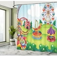 thumbnail image 4 of Ambesonne Colorful Shower Curtain, Circus and Theme Park, 69"Wx84"L, Multicolor, 4 of 4