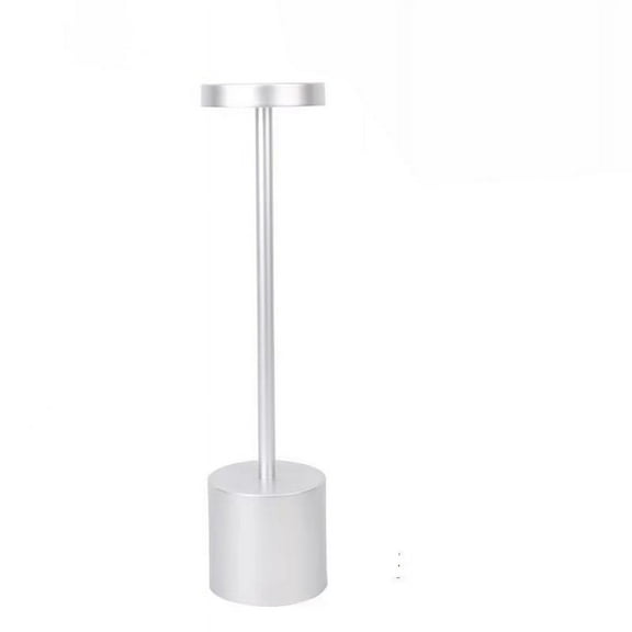 Outdoor Table Lamp,LED Table Light,Cordless Table Lamp Rechargeable ,3 Color Stepless Dimming Up Usage for Restaurant(Silver)