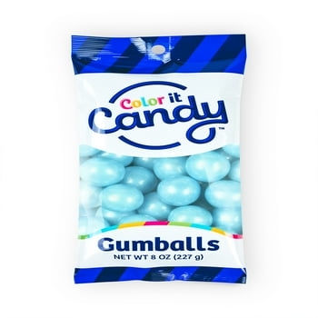 Color It Candy Shimmer Powder Blue Decorative Candy Buffet Gumballs, 8 oz