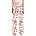 thumbnail image 3 of joogoo Women Valentine Heart Bows Pajamas Pants Lounge Bottoms Pjs with Pockets L, 3 of 8