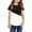 Black, variant on Langwyqu Girls Casual Short Sleeve T Shirts Kids Loose Tunic Tops Color Block Tee