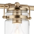thumbnail image 4 of 45689CPZ Kichler Lighting Brinley - 3 Light Bath Vanity Approved for Damp Locations - with Vintage Industrial inspirations - 10 inches tall by 24, 4 of 19