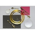 thumbnail image 5 of Trendables Scratch Gold Design Disposable Dinnerware Set, Plastic, 50 Pieces, Service for 10, 5 of 8
