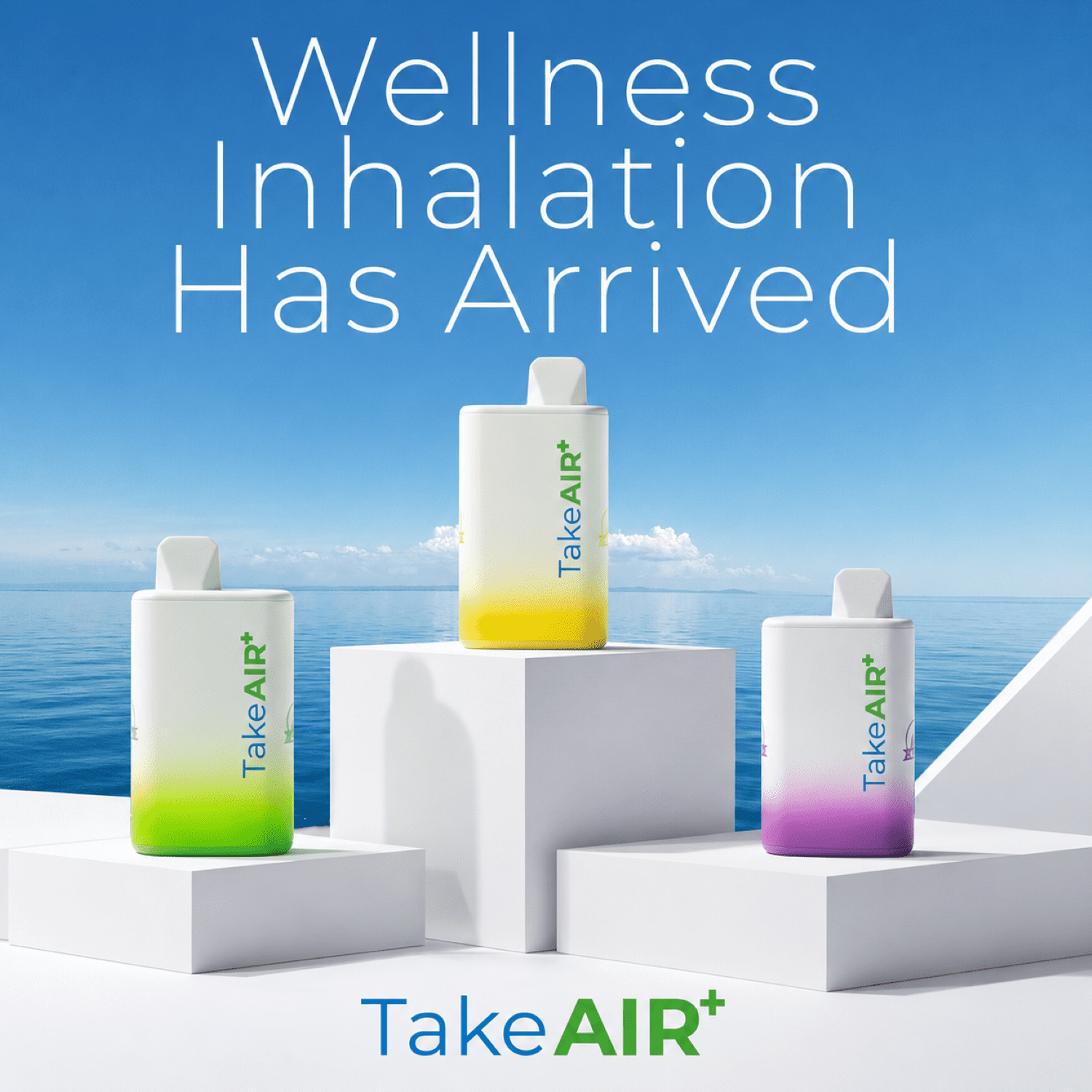 TakeAIR+ Nicotine-Free Diffuser Over 4K Puffs, All Natural, Smokeless Inhaler, Grape