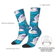 thumbnail image 2 of Yiaed Swan On The Pond Print Great elasticity Crew Socks Sports socks for Men and Women, 2 of 5