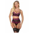 thumbnail image 2 of Avidlove Women Lingerie Garter Set Sexy Bra Panty Sets High Waist Lingerie Pastel pink M, 2 of 4