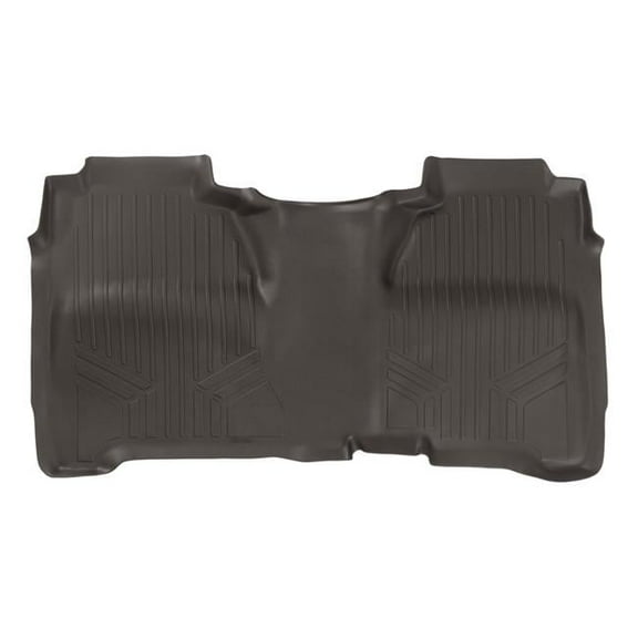 Custom Fit 2nd Row Floor Mats Liner with Crew Cab for 2014-2018 Chevy Silverado 1500, Cocoa