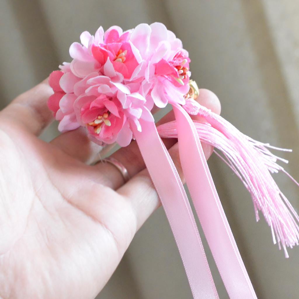 8x Simulation Silk Flower Bunch for DIY Bouquet Wreath Headband Ornament 