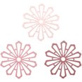 thumbnail image 1 of 3 posavasos gruesos con patrón de flores (rosa + marrón claro + marrón oscuro) Adepaton HMHZ301-4, 1 of 6