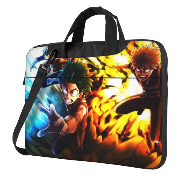 Sac pour Ordinateur Portable My Hero Academia Anime, Sac d'Épaule Portable, Étui pour Ordinateur Portable, Pochette, Sac pour Chromebook Notebook PC, Mallette Messager, Sac à Main Ajustable, Sac pour Ordinateur