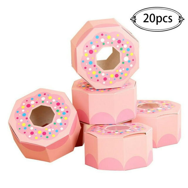Lefu 20*Donut Candy Box Sweet Chocolate Box Donut Theme Party Wedding Favor Gift Box