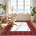 thumbnail image 3 of Design&I 8'x10' Washable Area Rug Decorations Plaid Tartan Gingham Border Door Under Doormat Layering for Living Room, Family Extra Large Skid-Resistant Low Profile, 3 of 7