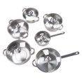 thumbnail image 1 of Kitchen 6 Pcs Stainless Steel Pots and Pans Set Even Heating Thickened Easy to Clean Cookware Set with Lids for Kitchen, 1 of 7