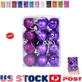 thumbnail image 1 of 24 Pcs Christmas Ball Ornaments Multicolor Christmas Tree Decoration Balls for Holiday Wedding Party Decoration, with Hanging Hole and Short Line,(1.18"/30MM), 1 of 6