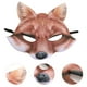thumbnail image 3 of Fox media mascarilla disfraces EVA animal máscara cosplay accesorio para Halloween carnaval Masquerade (amarillo), 3 of 5