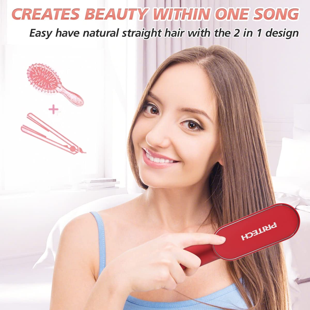 Iron brush straightener online