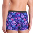 thumbnail image 4 of Bingfone blue Skull purple flower1 Men's Underwear - Casual Stretch Boxer Briefs-Medium, 4 of 7