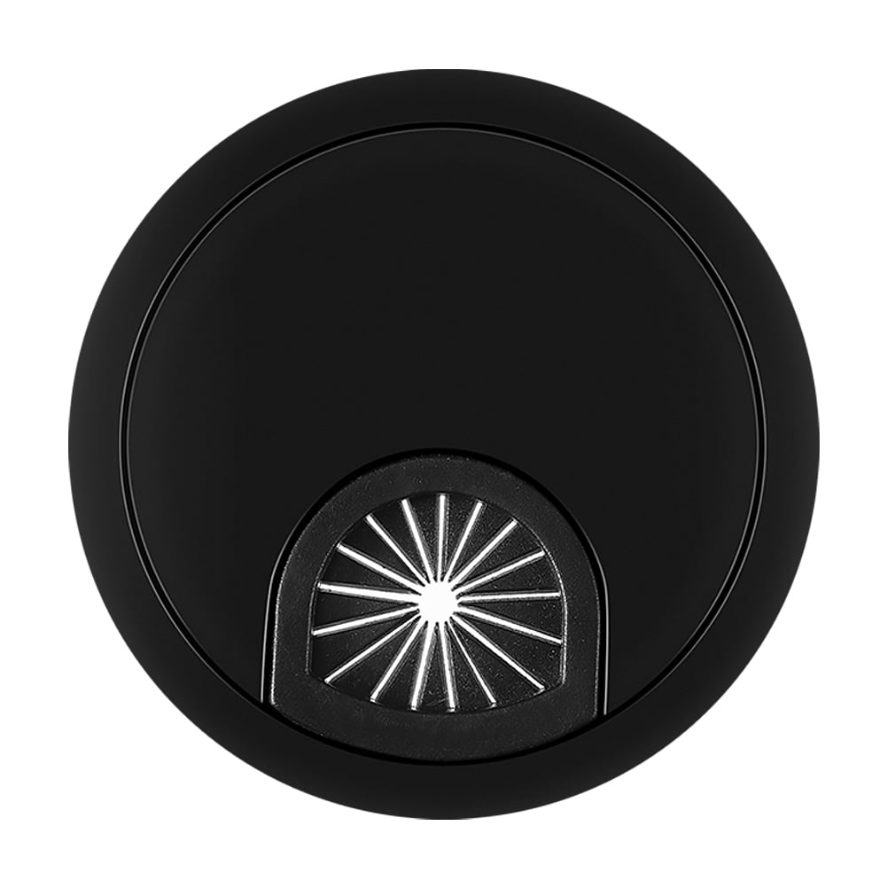 1pc Black Desk Cable Wire Grommet Cable Wire Hole Cover for Office Home