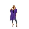 thumbnail image 2 of Beautybatik Purple Women Long Solid Kimono Cardigan Shawl Wrap Swimsuit Cover Up Jacket One Size, 2 of 5