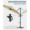 thumbnail image 6 of 10FT Solar Patio Umbrella with LED Lights, 360° Rotation Offset Cantilever Umbrella with Adjustable Tilt., 6 of 6