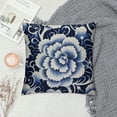 thumbnail image 2 of JEUXUS Decoration Decorative Square Throw Pillow Cover Cushion Cover Red Chinese Blue White Porcelain Flower Pattern Celebration Abstract China Asian Royal Traditional Home Decor for Party, 2 of 5