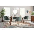 thumbnail image 5 of LumiSource Gold Metal, Sage Green Velvet Fran Chair - Set of 2, 5 of 12