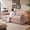 Corduroy Pink, variant on 85'' Sofa Bed Full, Assembly, 3 in 1 Sleeper Sofa Beds, Flannel Pull Out Couch for Living Room, Charging & Adjustable Armrest, Comfy Loveseat for Small Space, Flannel Brown