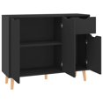 thumbnail image 4 of vidaXL Sideboard High Gloss Black 90x30x72 cm Engineered Wood, 4 of 5