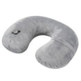 thumbnail image 2 of U Shaped Inflatable Travel Neck Pillow Soft PVC Airplane Blow Up Removable Cover Quick Inflate Deflate Compact Warm Elastic Lightweight for Flight Car Train Hotel, 2 of 5