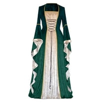 Hvyesh Women's Medieval Queen Vitorian Dress Gothic Ball Gown Renaissance Royal Halloween Fancy Costume