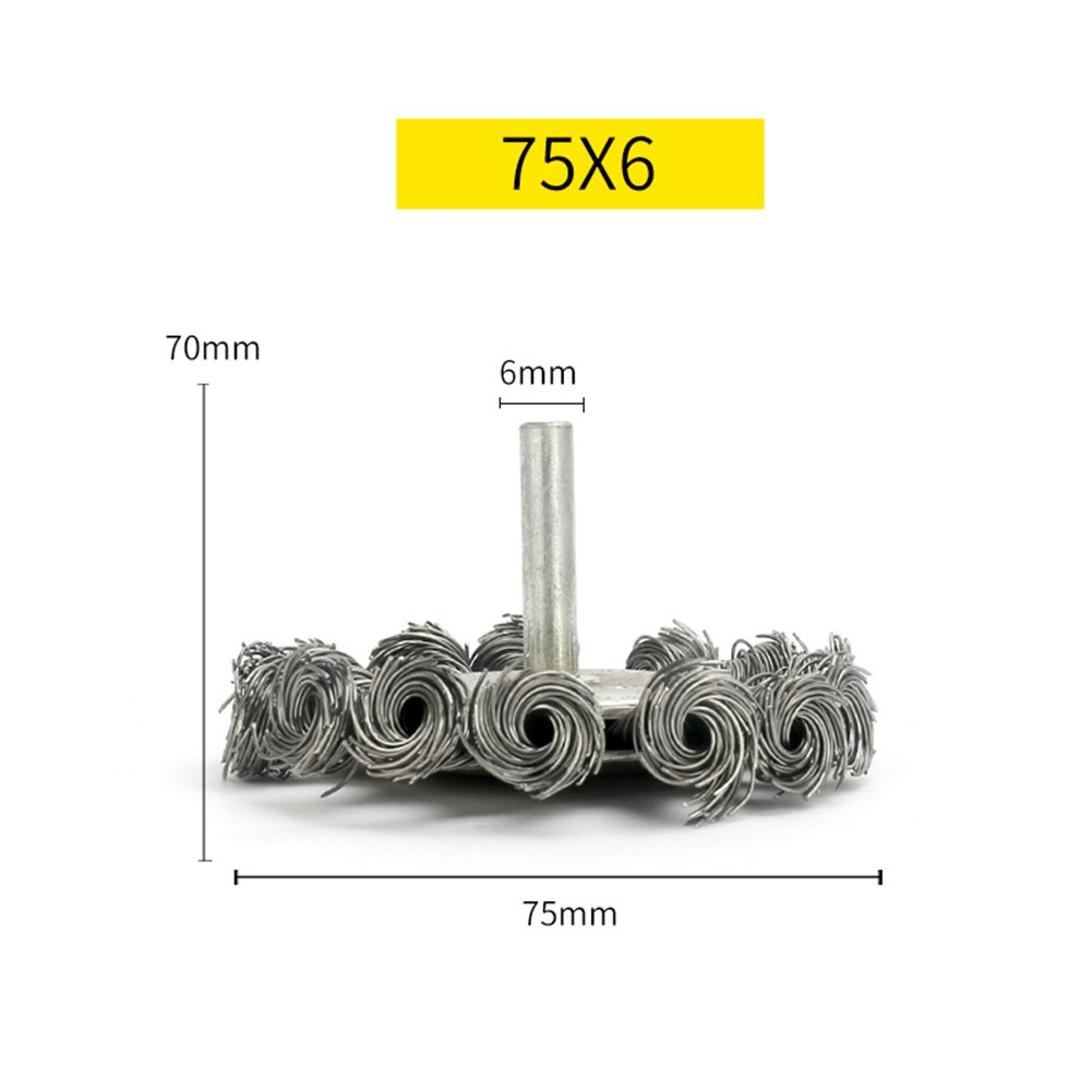 QXKE Steel Wire Wheel Brushes Rust Removal Polishing Tool Deburring