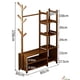thumbnail image 2 of Closet Armables para Ropa, Organizador de Entrada de Bamb&uacute; con 2 Cajones Plegables, 6 Ganchos y 5 Estantes, Soporte para Ropa, Zapatos, Abrigos para Pasillo, Dormitorio(80x30x158 cm), 2 of 5
