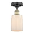 thumbnail image 3 of Innovations Lighting  Hadley - 1 Light 5" Semi-Flush Mount Black Antique Brass/Matte White, 3 of 5