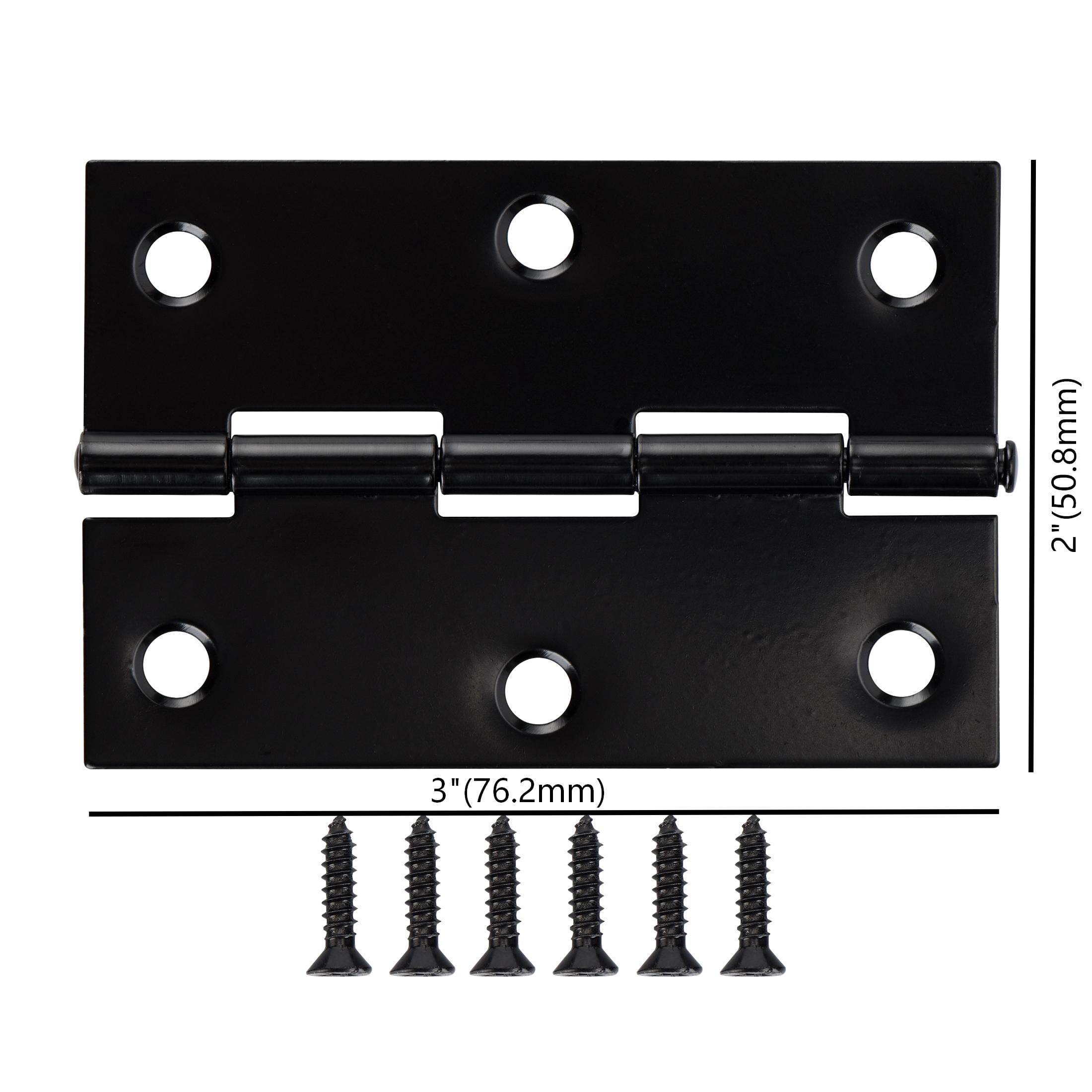 Hyper Tough 3in. Door and Window Hinge, Matte Black, 20 Pack