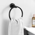 thumbnail image 4 of Juego de accesorios de baño de 14 piezas, color negro mate, juego de accesorios de baño de acero inoxidable, juego de barra para toallas de baño, toalleros para baño montado en la pared., 4 of 5