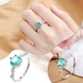 thumbnail image 4 of Alto Grado Azul Verde Anillo Abierto Mujer Geométrica Producto de Moda Personalidad Anillo, 4 of 8