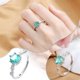 thumbnail image 4 of Alto Grado Azul Verde Anillo Abierto Mujer Geométrica Producto de Moda Personalidad Anillo, 4 of 8