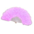 thumbnail image 5 of Rinhoo Feather Fan Foldable Handheld Festival Decoration Square Dance Retro Style Show Down Colorful Fan, 5 of 8