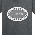 thumbnail image 4 of Inktastic Piano Keys Oval Youth T-Shirt, 4 of 5