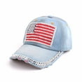 thumbnail image 2 of ASFGIMUJ Baseball Hats For Womens Sun Star Embroidery Cotton Caps Trucker Adjustable, 2 of 4