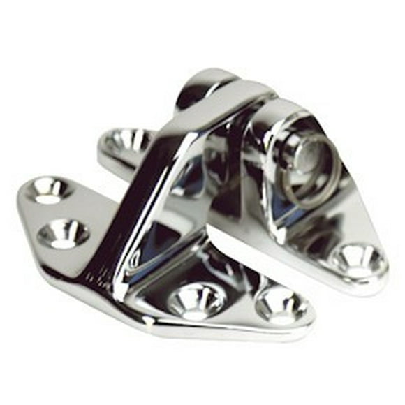 WhiteCap Industries Boat Door Hinge S-0990C Marine Series; Hatch Hinge; 2-5/8 Inch Length x 3-1/8 Inch Width; Silver; Brass; Single