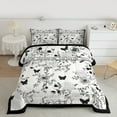 thumbnail image 2 of Manfei Grey Flower Floral Bedding Comforter Set for Girls, Cartoon Butterfly Twin Comforter Sets, Retro Western Theme Reversible Bedding Set, Ultra Soft Home Decor, 2pcs, 2 of 8