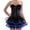 Blue, variant on Push-up Slimming Corsets Bustier with Multi Layer lace Skirt XXS Blue