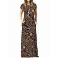 thumbnail image 6 of Mengpipi Women Maxi Dresses Short Sleeve Long Loose with Pockets S-2XL, 6 of 6